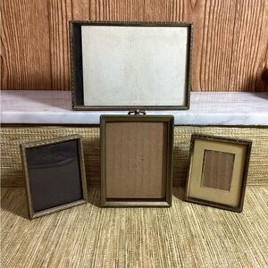 Vintage Brass Photo Frames Set of 4